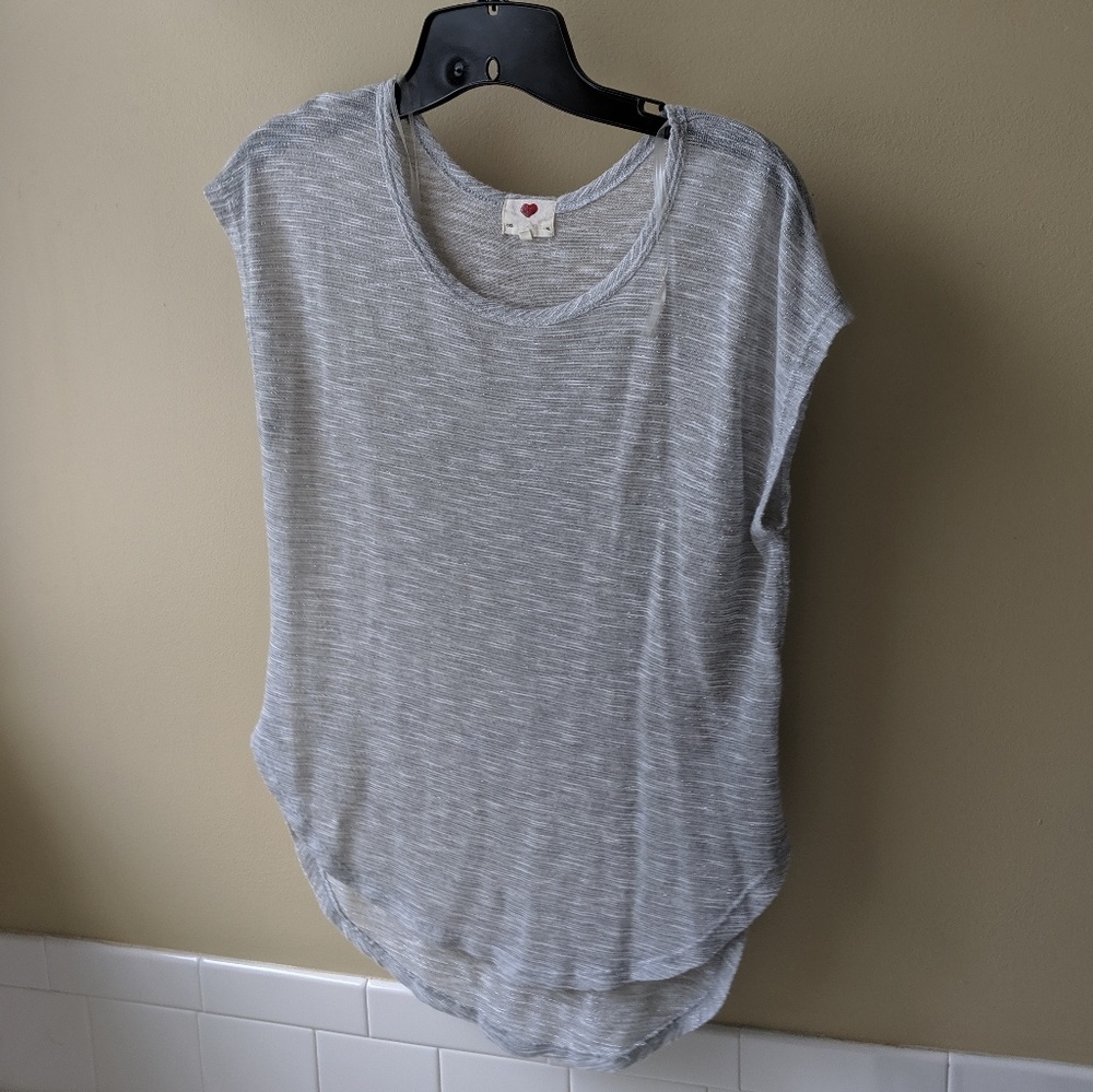 Silver Flowy Shirt